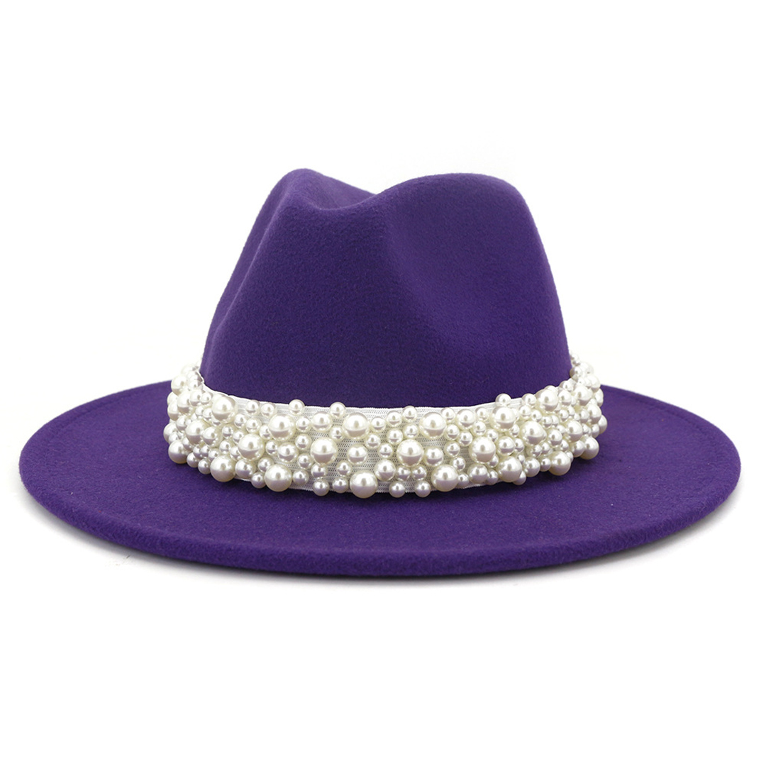 Fedora Hat Wool - Topi Fedora untuk Wanita Topi Panama