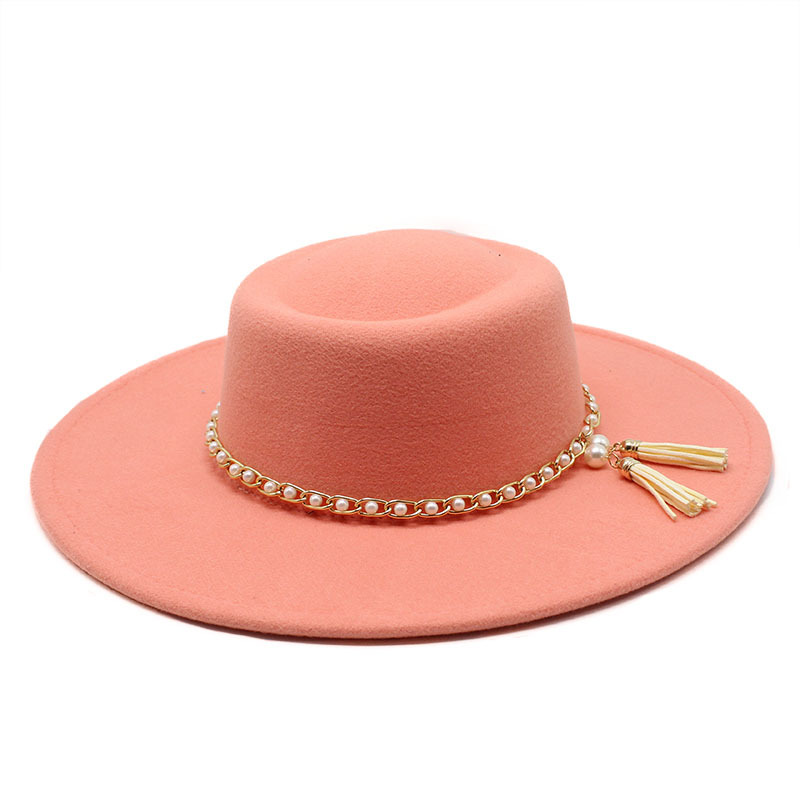 Fedora Hat Wool - Topi datar bergaya Inggris yang modis