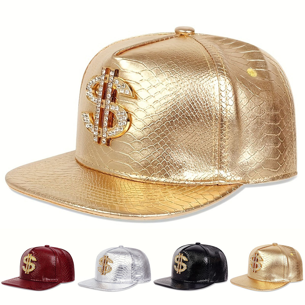 Topi Bisbol Tanda Dolar Metali - Snapback Hat Flat ulasan dan harga