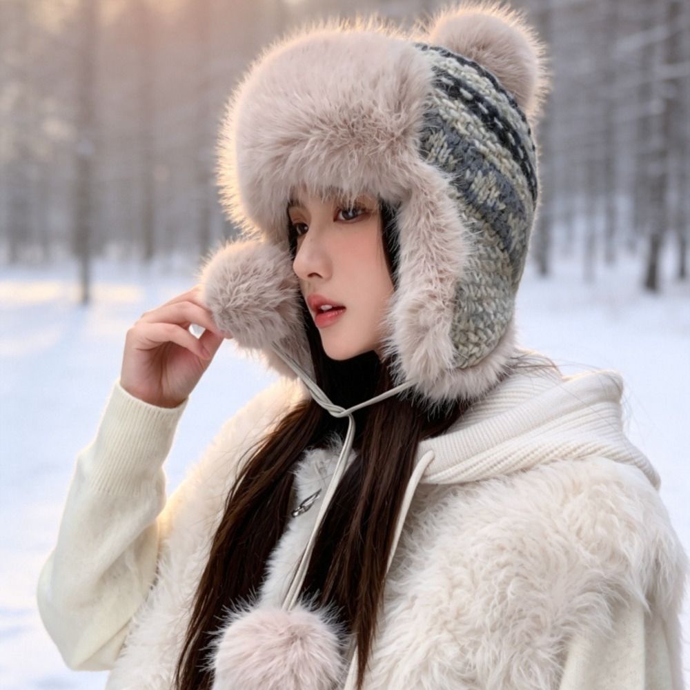 Topi Trapper Rajutan Poliester - Trapper Hat Ear Flap ulasan dan harga