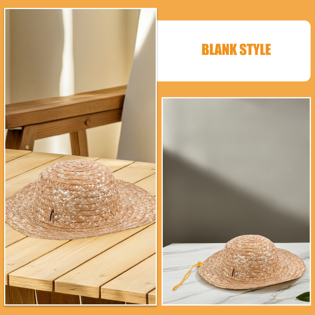 2 Buah Topi Jerami Anak Warna  - Sun Hat Wide Brim ulasan dan harga