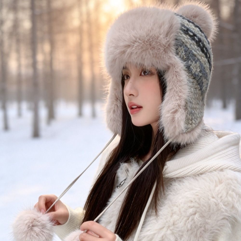 Topi Trapper Rajut Poliester B - Winter Trapper Hat ulasan dan harga